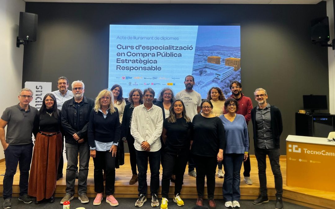 Alumnes del curs d’especialització en Compra Pública Estratègica Responsable en l’acte de cloenda al TecnoCampus